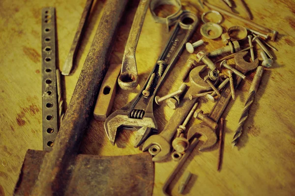 Meine alten Werkzeuge für alles reparieren. — Stockfoto