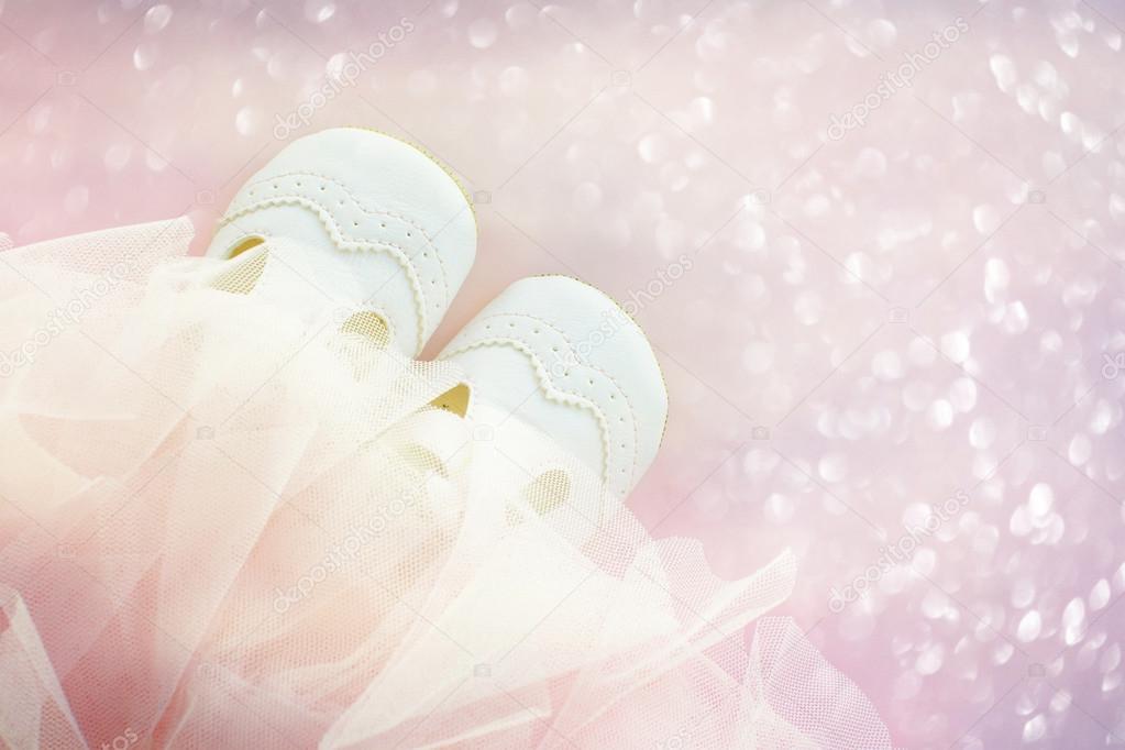 Baby shoes with tulle