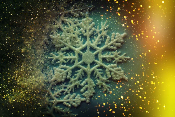 Winterhintergrund. Schneeflocken auf Schnee — Stockfoto