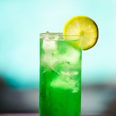 tropical cocktails near swimming pool