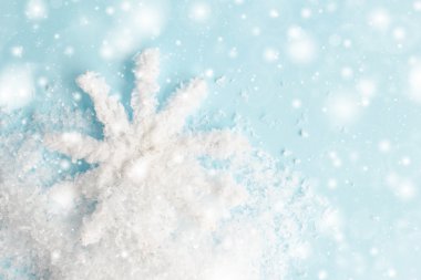 Kış arka plan. kar üstünde kar taneleri