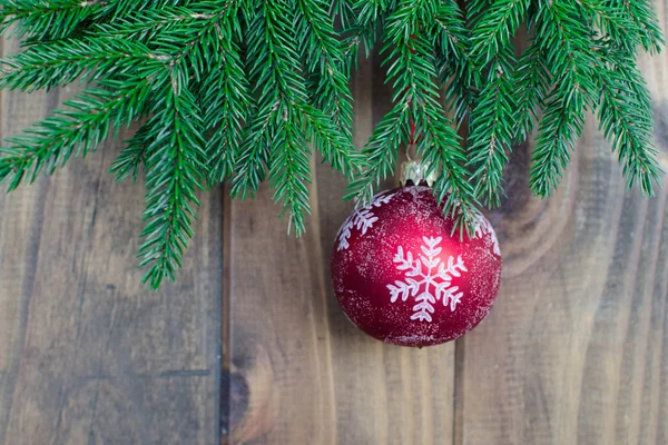 Decoração de Natal sobre fundo de madeira. — Fotografia de Stock