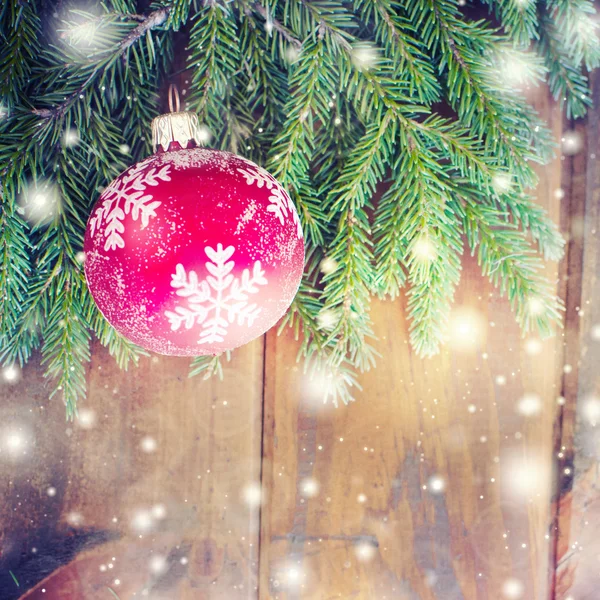 Christmas Decoration Over Wooden Background. — Stock Photo, Image