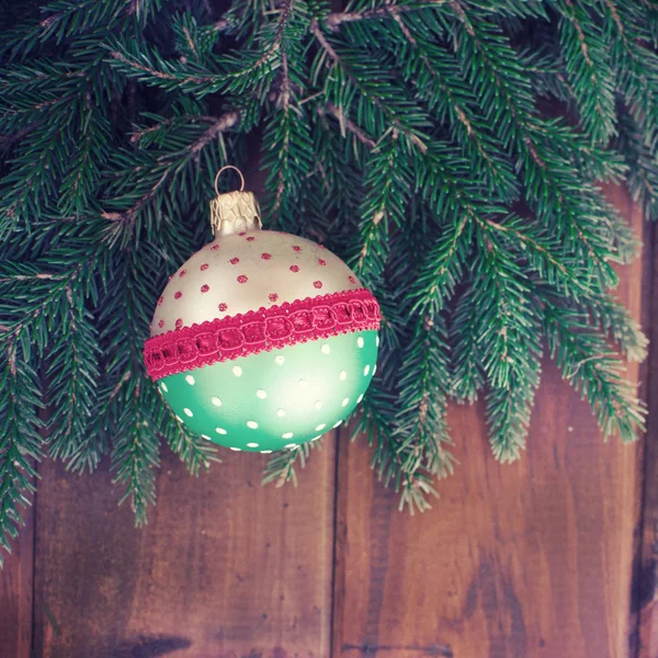 Decoración de Navidad sobre fondo de madera. —  Fotos de Stock