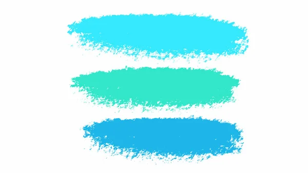 Pastel Mavi Suluboya Fırça Kümesi Beyaz Vektör Üzerinde Izole — Stok Vektör