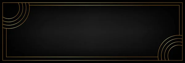 Schwarzer Hintergrund Mit Goldrahmen Eleganter Hintergrund Luxuriöses Hintergrundkonzept Vektor — Stockvektor