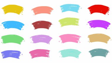 Poster, broşür veya el ilanı, suluboya posterler, el ilanları veya kartlar için renkli vektör arkaplan seti. Sancak şablonu.