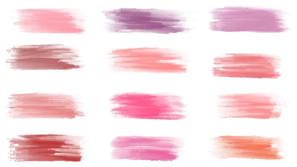 Állítsa Rózsaszín Vektor Akvarell Hátterek Poszter Prospektus Vagy Szórólap Kötegben — Stock Vector