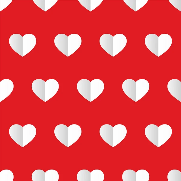 ハートの紙のパターンシームレスな背景愛の概念バレンタインデーベクトル — ストックベクタ