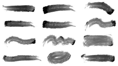 Büyük bir set Black grunge fırça, bayrak, etiket, tasarımınız için, vektör