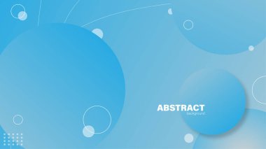 Çember geometrik ile soyut mavi arkaplan, tasarım ve vektör için kopyalama alanı olan arkaplan.
