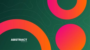 Soyut yeşil ve kırmızı daire modern arkaplan kopyalama alanı, vektör.