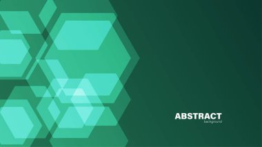 Özet yeşil sıvı şekilli modern arkaplan ve kopyalama alanı, vektör alanı olan altıgen.