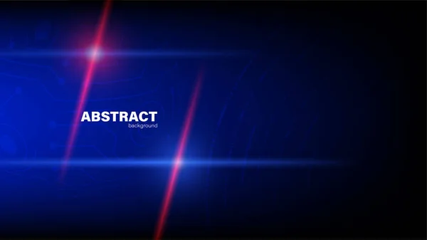 Abstract Circuit Met Licht Donkerblauwe Achtergrond Technologie Achtergrond Concept Met — Stockvector