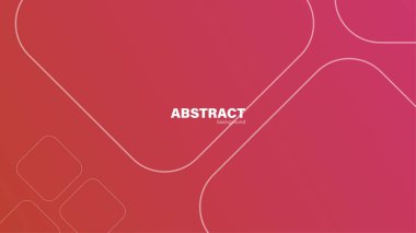 Soyut gradyan kırmızı arkaplan ve çizgilerle akışkan şekil, kopyalama alanı ile arkaplan, vektör.