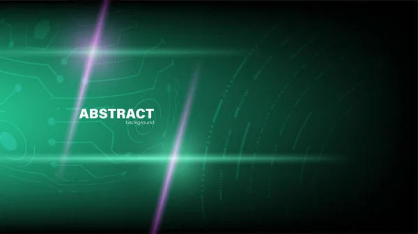 Абстрактна Схема Світлом Темно Зеленому Тлі Концепція Технологічного Фону Простором — стоковий вектор