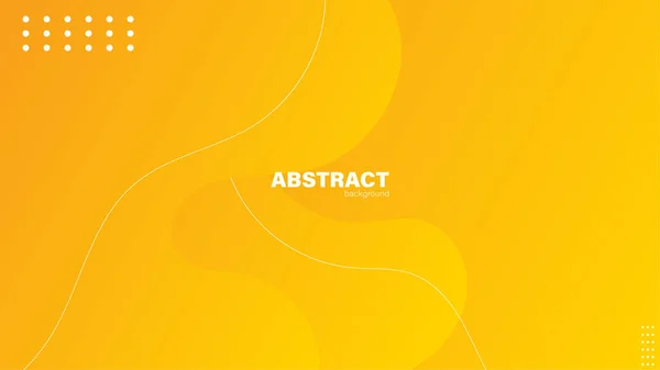 Fond Jaune Abstrait Aux Formes Fluides Affiche Concept Minimal Moderne — Image vectorielle