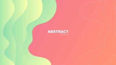 Soyut pembe ve yeşil sıvı şekilli modern arkaplan kopyalama alanı, vektör alanı.