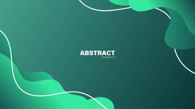 Özet yeşil sıvı şekilli modern arkaplan kopyalama alanı, vektör.