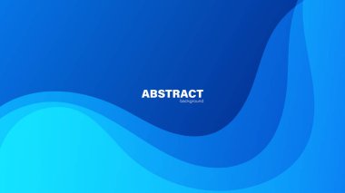 Soyut mavi arkaplan ve eğri şekli, tasarım için kopyalama alanı olan arkaplan, vektör.