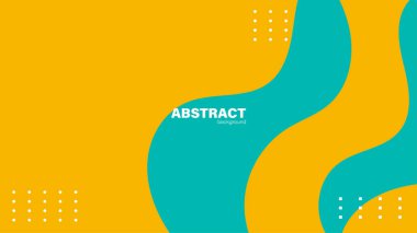 Akışkan şekilli soyut sarı ve yeşil arkaplan modern konsept. Asgari poster. afiş, web, kapak, reklam panosu, broşür, sosyal medya, iniş sayfası için arkaplan.