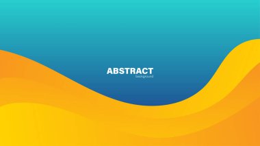 Soyut mavi ve sarı arkaplan ve eğri şekli, tasarım, vektör için kopyalama alanı olan arkaplan.