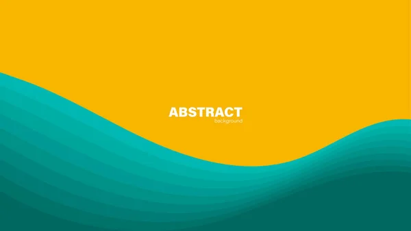 Abstrait Fond Jaune Vert Avec Des Formes Fluides Affiche Concept — Image vectorielle