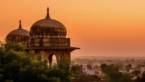 Traditional North Indian Palace Domes Low Light Almost Silhouetted Beautiful — Stock Photo, Image