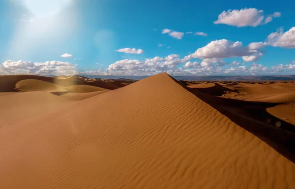 Bellissimo Paesaggio Desertico Del Sahara Marocco Con Una Grande Duna — Foto Stock