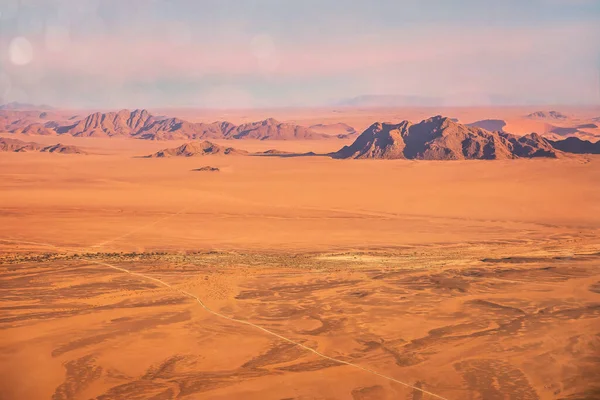 Veduta Aerea Del Paesaggio Drammatico Del Deserto Del Namib Che — Foto Stock