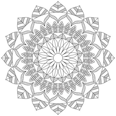 Yaprak Çiçeği Taç Yaprağı Renk Mandala Sanat Basit Grafik Şekli Vector Çiçek Orijinal Tasarım Klasik Dekoratif Özellikler Şablonu İslam Arap Mistik Dini Lotus