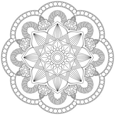 Yaprak Çiçeği Taç Yaprağı Renk Mandala Sanat Basit Grafik Şekli Vector Çiçek Orijinal Tasarım Klasik Dekoratif Özellikler Şablonu İslam Arap Mistik Dini Lotus