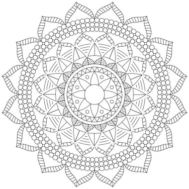 Yaprak Çiçeği Taç Yaprağı Renk Mandala Sanat Basit Grafik Şekli Vector Çiçek Orijinal Tasarım Klasik Dekoratif Özellikler Şablonu İslam Arap Mistik Dini Lotus