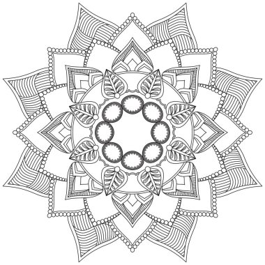 Yaprak Çiçeği Taç Yaprağı Renk Mandala Sanat Basit Grafik Şekli Vector Çiçek Orijinal Tasarım Klasik Dekoratif Özellikler Şablonu İslam Arap Mistik Dini Lotus