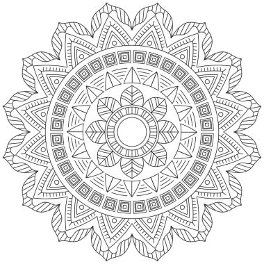 Yaprak Çiçeği Taç Yaprağı Renk Mandala Sanat Basit Grafik Şekli Vector Çiçek Orijinal Tasarım Klasik Dekoratif Özellikler Şablonu İslam Arap Mistik Dini Lotus
