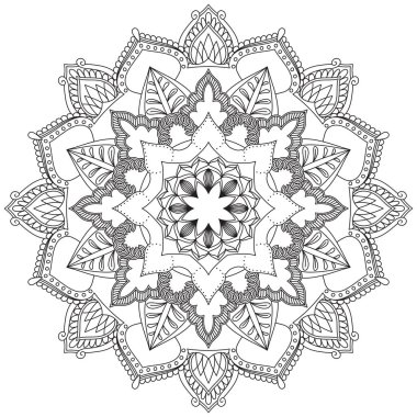 Yaprak Çiçeği Taç Yaprağı Renk Mandala Sanat Basit Grafik Şekli Vector Çiçek Orijinal Tasarım Klasik Dekoratif Özellikler Şablonu İslam Arap Mistik Dini Lotus