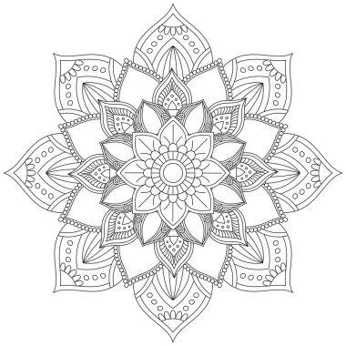 Yaprak Çiçeği Taç Yaprağı Renk Mandala Sanat Basit Grafik Şekli Vector Çiçek Orijinal Tasarım Klasik Dekoratif Özellikler Şablonu İslam Arap Mistik Dini Lotus