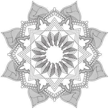 Yaprak Çiçeği Taç Yaprağı Renk Mandala Sanat Basit Grafik Şekli Vector Çiçek Orijinal Tasarım Klasik Dekoratif Özellikler Şablonu İslam Arap Mistik Dini Lotus