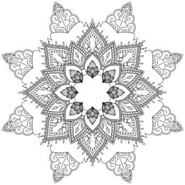 Yaprak Çiçeği Taç Yaprağı Renk Mandala Sanat Basit Grafik Şekli Vector Çiçek Orijinal Tasarım Klasik Dekoratif Özellikler Şablonu İslam Arap Mistik Dini Lotus