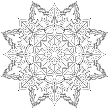 Yaprak Çiçeği Taç Yaprağı Renk Mandala Sanat Basit Grafik Şekli Vector Çiçek Orijinal Tasarım Klasik Dekoratif Özellikler Şablonu İslam Arap Mistik Dini Lotus