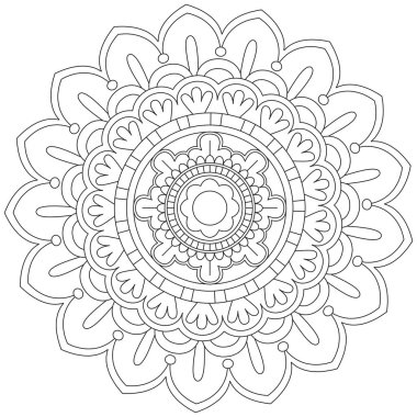Yaprak Çiçeği Taç Yaprağı Renk Mandala Sanat Basit Grafik Şekli Vector Çiçek Orijinal Tasarım Klasik Dekoratif Özellikler Şablonu İslam Arap Mistik Dini Lotus