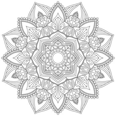 Yaprak Çiçeği Taç Yaprağı Renk Mandala Sanat Basit Grafik Şekli Vector Çiçek Orijinal Tasarım Klasik Dekoratif Özellikler Şablonu İslam Arap Mistik Dini Lotus