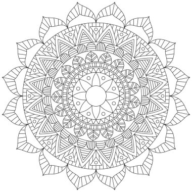 Yaprak Çiçeği Taç Yaprağı Renk Mandala Sanat Basit Grafik Şekli Vector Çiçek Orijinal Tasarım Klasik Dekoratif Özellikler Şablonu İslam Arap Mistik Dini Lotus