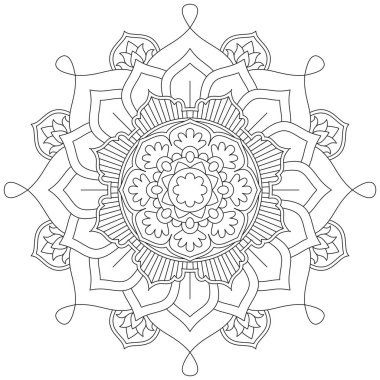 Yaprak Çiçeği Taç Yaprağı Renk Mandala Sanat Basit Grafik Şekli Vector Çiçek Orijinal Tasarım Klasik Dekoratif Özellikler Şablonu İslam Arap Mistik Dini Lotus