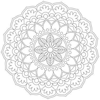 Yaprak Çiçeği Taç Yaprağı Renk Mandala Sanat Basit Grafik Şekli Vector Çiçek Orijinal Tasarım Klasik Dekoratif Özellikler Şablonu İslam Arap Mistik Dini Lotus