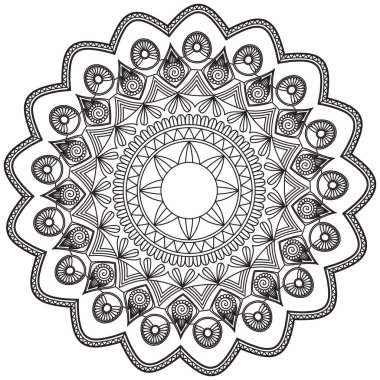 Yaprak Çiçeği Taç Yaprağı Renk Mandala Sanat Basit Grafik Şekli Vector Çiçek Orijinal Tasarım Klasik Dekoratif Özellikler Şablonu İslam Arap Mistik Dini Lotus