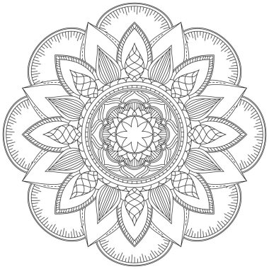 Yaprak Çiçeği Taç Yaprağı Renk Mandala Sanat Basit Grafik Şekli Vector Çiçek Orijinal Tasarım Klasik Dekoratif Özellikler Şablonu İslam Arap Mistik Dini Lotus