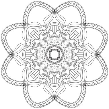 Yaprak Çiçeği Taç Yaprağı Renk Mandala Sanat Basit Grafik Şekli Vector Çiçek Orijinal Tasarım Klasik Dekoratif Özellikler Şablonu İslam Arap Mistik Dini Lotus