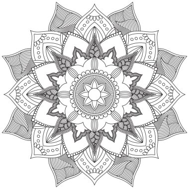 Yaprak Çiçeği Taç Yaprağı Renk Mandala Sanat Basit Grafik Şekli Vector Çiçek Orijinal Tasarım Klasik Dekoratif Özellikler Şablonu İslam Arap Mistik Dini Lotus