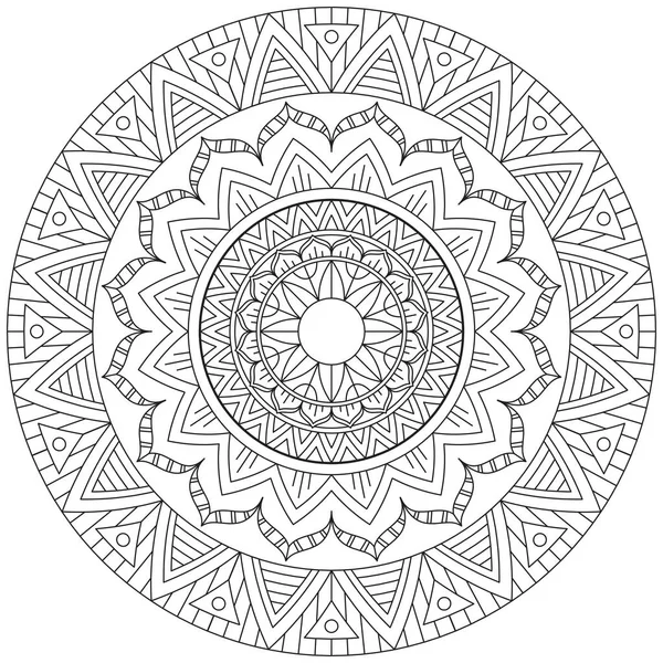 Folha Flor Pétala Colorir Mandala Arte Simples Gráfico Forma Vetor — Vetor de Stock